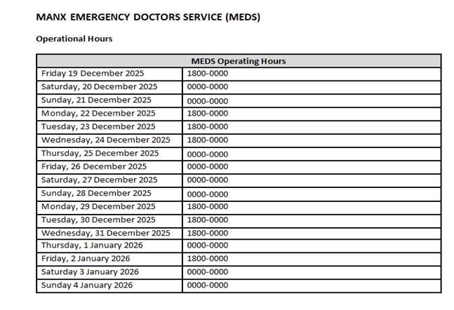 MEDS Opening Hours Christmas and New Year MEDS Opening Hours Christmas and New Year